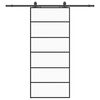 vidaXL Ușă glisantă cu set de feronerie neagră 90x205 cm Sticlă ESG