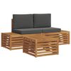 vidaXL Set de canapele de exterior Natural și Antracit 59 x 59 x 37 cm