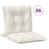 vidaXL Perne scaun cu spătar scund 6buc. melanj crem 100x50x7cm textil