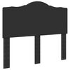 vidaXL Cadru de pat cu headboard Negru 120 x 200 cm Lemn de pin masiv