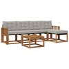 vidaXL Set de canapele de exterior 6 pcs Gri natural și deschis