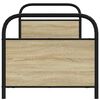 vidaXL Cadru de pat fără saltea 75x190 cm Lemn derivat stejar Sonoma