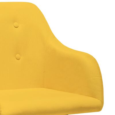 vidaXL Scaun de masă pivotant, galben, material textil