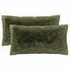 vidaXL Husă pentru pernă 2 buc. HEERLEN Verde 40 x 70 cm Fleece PV