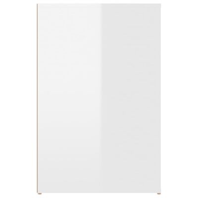 vidaXL Birou, alb extralucios, 100x49x75 cm, lemn prelucrat
