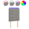 vidaXL Tăblie de pat cu LED, gri deschis, 80x7x118/128 cm, catifea