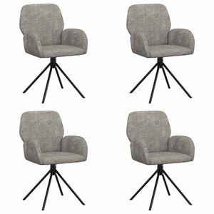 vidaXL Scaune de dining rotative 4 buc. Piele Suedată Sintetică