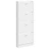vidaXL Pantofar, alb extralucios, 59x17x150 cm, lemn compozit