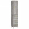 vidaXL Dulap &icirc;nalt, gri sonoma, 34,5x34x180 cm, lemn prelucrat