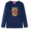 Tricou pentru copii cu m&acirc;neci lungi, bleumarin 104
