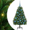 vidaXL Brad de Crăciun artificial 120 cm 150 LED-uri Alb cald Verde