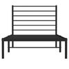 vidaXL Cadru de pat din metal cu tăblie, negru, 107x203 cm