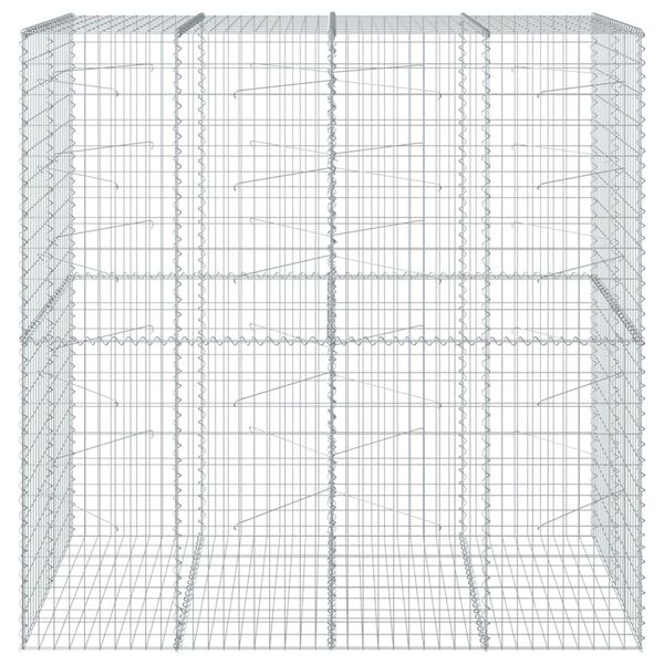 vidaXL Coș gabion cu capac, 200x100x200 cm, fier galvanizat