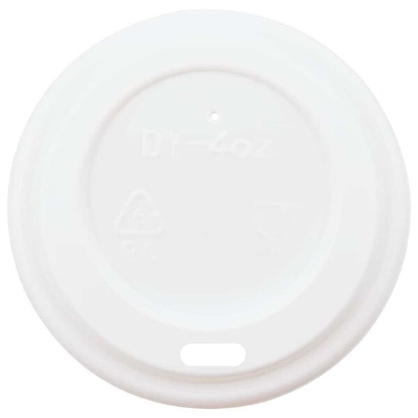 vidaXL Capace pentru ceașcă cafea h&acirc;rtie 4oz 1000 buc plastic alb
