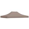 vidaXL Acoperiș pentru cort de petrecere, gri taupe, 4 x 3 m, 270 g/m²