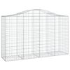 vidaXL Coșuri gabion arcuite 8 buc, 200x50x120/140 cm, fier galvanizat