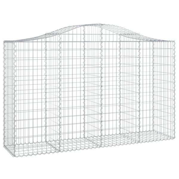 vidaXL Coșuri gabion arcuite 8 buc, 200x50x120/140 cm, fier galvanizat