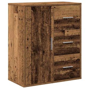 vidaXL Bufet cu sertar Lemn vechi 60 x 31 x 70 cm Lemn compozit
