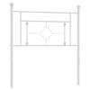 vidaXL Tăblie de pat de schimb metalică, alb, 90 cm
