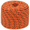 vidaXL Fr&acirc;nghie utilitară multifuncțională 14 mm 50 m Portocaliu PP