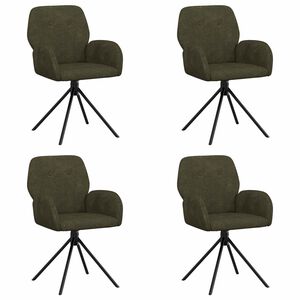 vidaXL Scaune de dining rotative 4 buc. Piele Suedată Sintetică