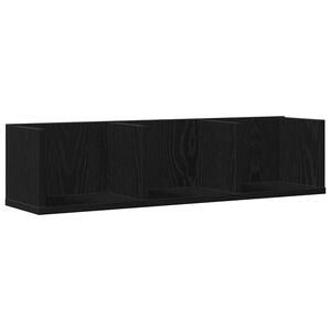 vidaXL Raft de perete Stejar Negru 75 x 18 x 18 cm Lemn compozit