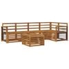vidaXL Set de canapele de exterior 6 buc. natural Poliester