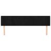 vidaXL Tăblie de pat cu aripioare negru 203x16x78/88 cm catifea