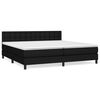 vidaXL Pat box spring cu saltea, negru, 200x200 cm, textil