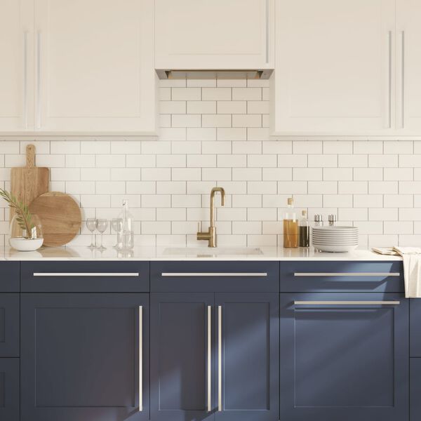 vidaXL M&acirc;nere de dulap, 10 buc., argintiu, 480 mm, oțel inoxidabil