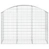 vidaXL Coș gabion arcuit, 150x50x100/120 cm, fier galvanizat