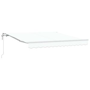 vidaXL Copertină retractabilă Alb 300 x 250 cm Țesătură și Aluminiu