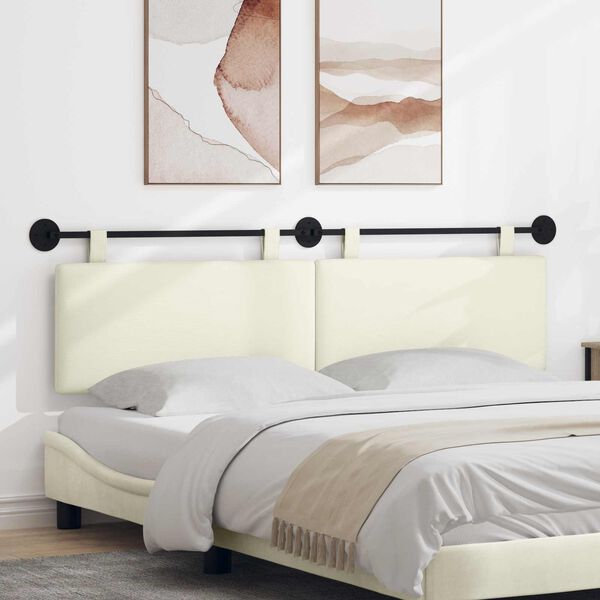 vidaXL Cap de pat suspendat Crem 170 x 55 x 5 cm Țesătură din corduroy