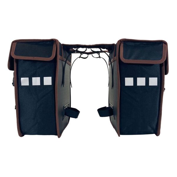 Willex Geantă dublă pentru bicicletă cu buzunar frontal, 33 L, negru