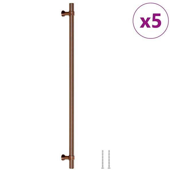 vidaXL M&acirc;nere de dulap, 5 buc., bronz, 320 mm, oțel inoxidabil