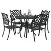 vidaXL Set de masă pentru grădină 5 pcs Negru 90 x 90 x 75 cm
