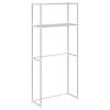 vidaXL Raft pentru mașină de spălat Alb 70 x 27 x 136 cm Aluminiu