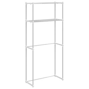 vidaXL Raft pentru mașină de spălat Alb 70 x 27 x 136 cm Aluminiu