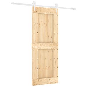 vidaXL Ușă glisantă 80 x 210 cm Lemn de Pin Solid (Nefinisat)
