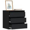 vidaXL Dulap colț cu sertare negru 60x41x58 cm lemn prelucrat