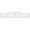 vidaXL Coșuri gabion arcuite, 20 buc., 300x30x40/60cm, fier galvanizat