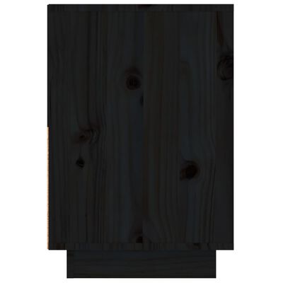 vidaXL Noptiere, 2 buc, negru, 60x34x51 cm, lemn masiv de pin