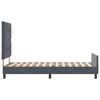 vidaXL Pat cu arcuri cu headboard Gri &icirc;nchis 100 x 200 cm Catifea