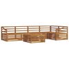 vidaXL Set de canapele de exterior 6 buc. natural