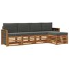 vidaXL Set de canapele de exterior 5 buc. Natural și Antracit