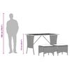 vidaXL Set mobilier de grădină cu perne, 3 piese, gri, poliratan