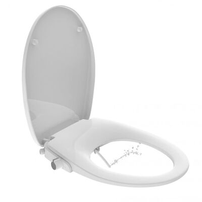 EISL Scaun de toaletă închidere silențioasă atașament pulverizator alb