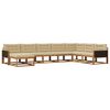vidaXL Set de canapele de exterior cu pernă 8 pcs Natural și Bej