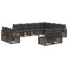 vidaXL Set de canapele pentru grădină 12 pcs Gri poliratan