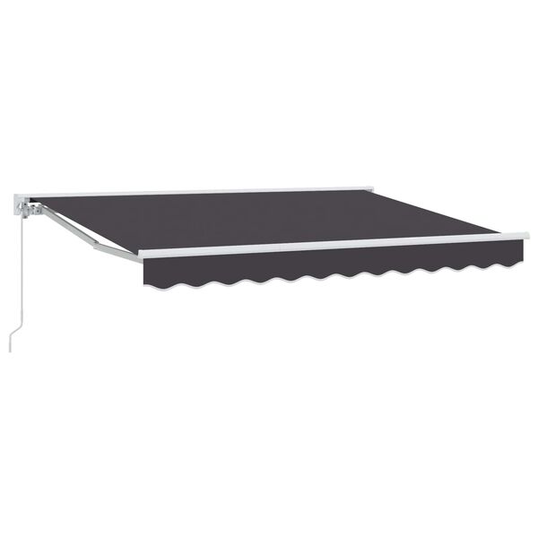 vidaXL Copertină retractabilă manuală Antracit 3 x 2,5 m